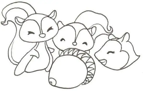三只松鼠的简笔画怎么画三只松鼠的简笔画图片