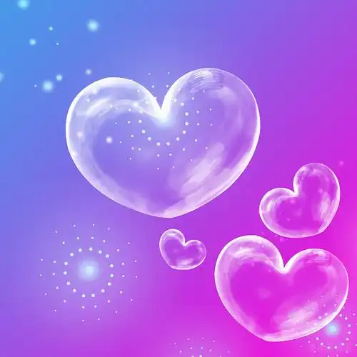 抽象,背景,心形,透明,紫色,蓝色背景_高清图片_全景视觉