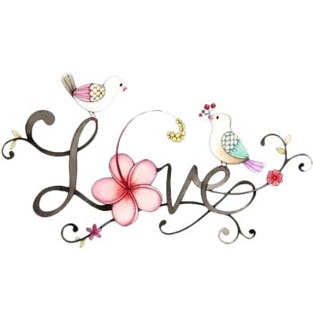 手绘卡通love字体设计