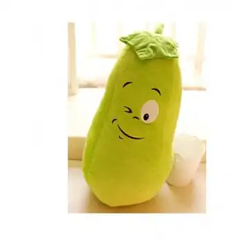 可爱蔬菜毛绒玩具玉米南瓜西兰花玩偶公仔抱枕布娃娃 冬瓜60厘米 见
