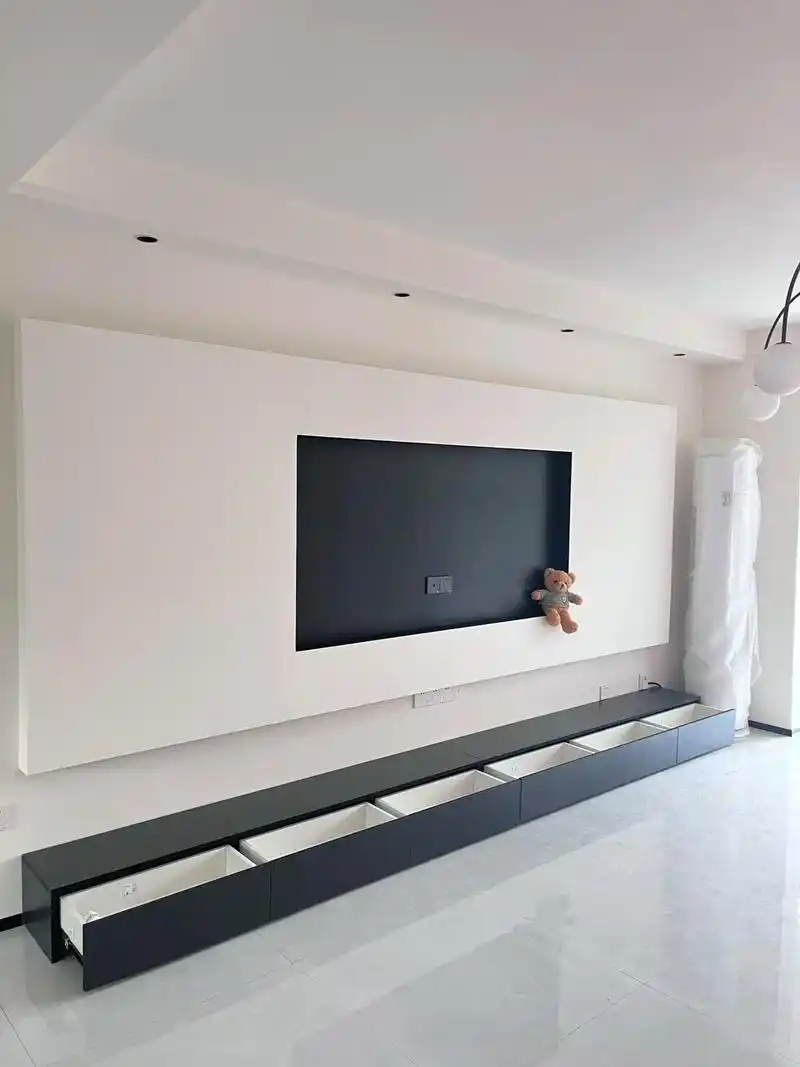 尺寸图附上,姐妹们欢迎抄作哦～ #跟着抖音学装修 #电视墙背景墙 #落