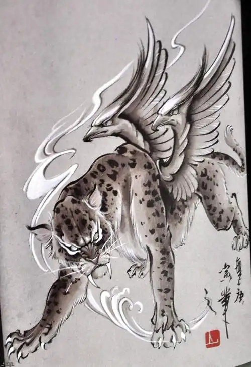 推荐一款经典的神兽纹身图案