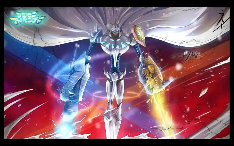 (板绘)画个奥米加兽壁纸,爆肝画画