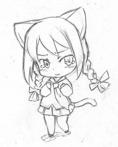 画q版教程 二次元动漫人物简笔画图片 铅笔画卡通人物的简笔画图片