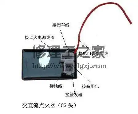 不知道你的是什么点火器,百度它的接线图就ok了
