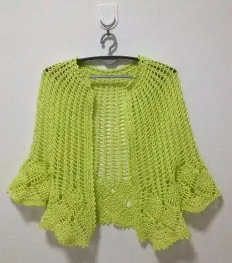 简单有气质的小外搭的钩法清晰图解