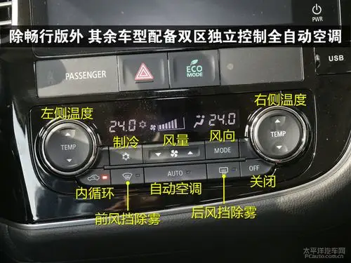 2019款欧蓝德中控内饰怎么样