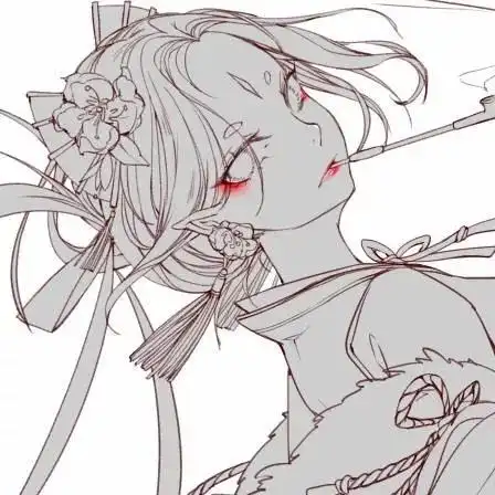 动漫古风女生简笔画