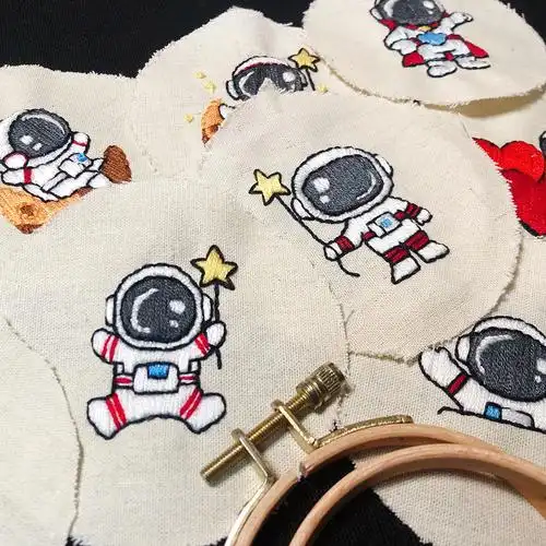 饰所所长宇航员衣服帆布布鞋帽子刺绣线图图案缝纫diy材料套装