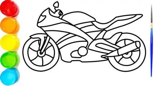 简笔画画摩托车,边涂色边学习颜色,绘画教程-母婴亲子视频-搜狐视频
