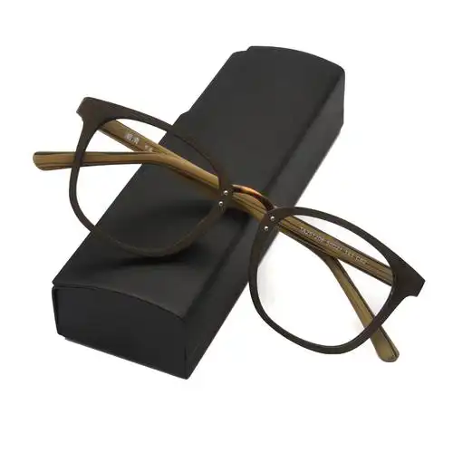 木眼镜框复古男大简约装饰眼镜显脸板材日式眼镜架