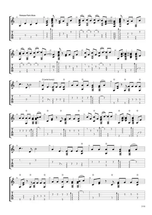 despacito吉他谱吉他指弹独奏谱完整版指弹谱