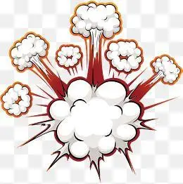 爆炸彩色简笔画