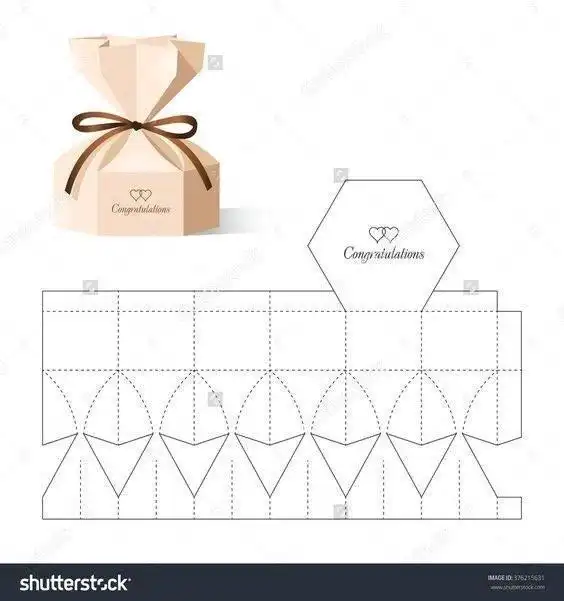 实用礼品盒型包装展开图