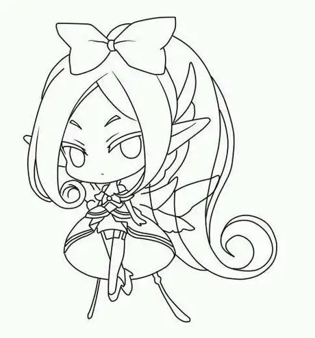 小花仙5位魔法少女简笔画