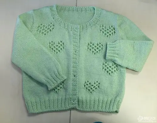 云朵小童棒针心形镂空花开衫-编织教程-编织人生