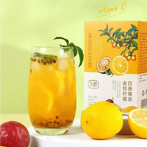 金桔柠檬百香果茶冻干水果茶茶包泡水喝的东西花茶柠檬片_爱购网官网