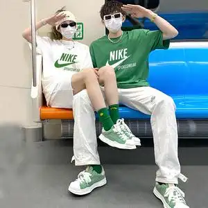 nike耐克印花纯棉t恤女2022年夏季新款宽松休闲情侣装百搭短袖男t