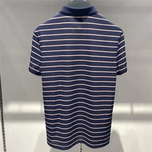 goodluck德国鲨鱼男装2021夏装新款棉纤蚕丝条纹t恤