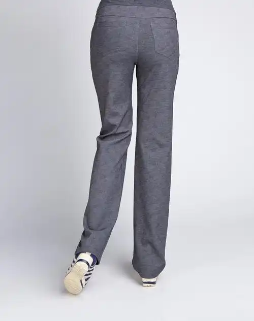 罗马布全长直筒裤