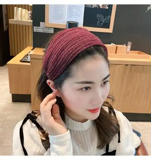 遮白发神器头饰宽发箍女头箍压发发饰头箍遮盖白发薄款发卡发带 紫色