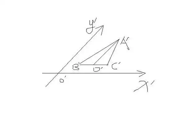 如图水平放置的三角形的直观图,d是三角形abc中bc的中点