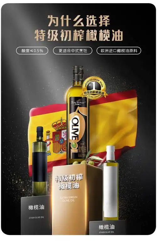 520礼物送女友贝蒂薇兰特级初榨橄榄油进口食用油中西式烹饪健身餐大