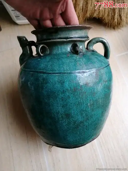 绿釉洒罐茶水罐子