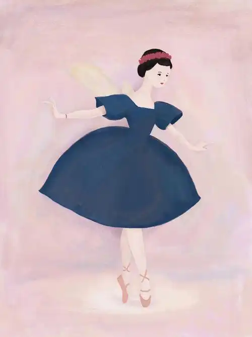 芭蕾女孩插画