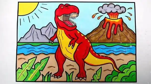 画霸王龙画霸王龙简笔画