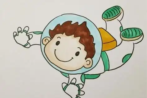 儿童简笔画,卡通人物简笔画,宇航员简笔画,简笔画图片