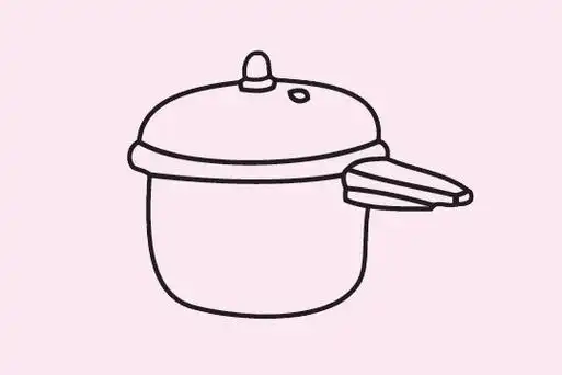 高压锅简笔画画法步骤图片大全,简笔画图片