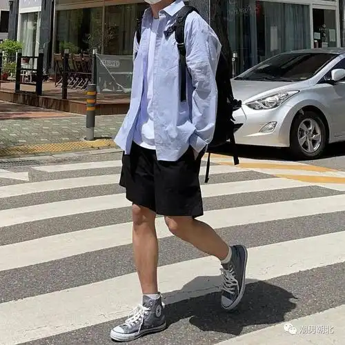 身高175cm的男生,这样穿"短裤"超帅气,试试吧|搭配技巧|黑白灰|穿搭
