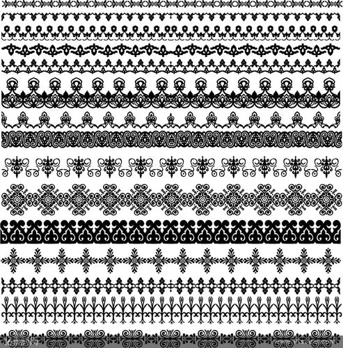 二方连续欧式花纹矢量素材一