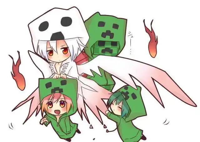 我的世界苦力怕娘化后秒变小可爱史蒂夫都害羞了