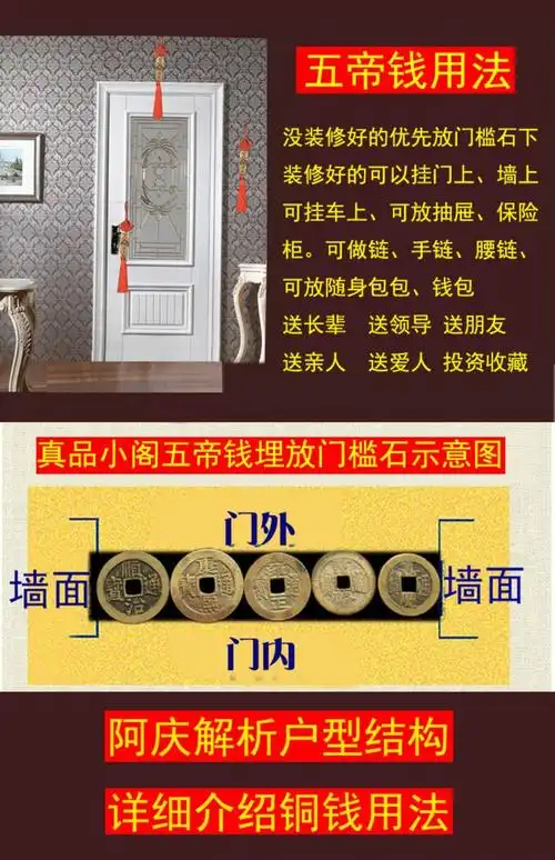 真品五帝钱六帝铜钱公博盒子压门槛保粹清朝挂件随身真品小阁