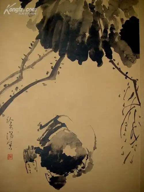 【图】一幅很老的徐渭荷蟹图 116x36cm 品如图,拍品信息,网上拍卖