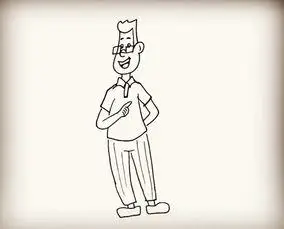 小头爸爸简笔画全身