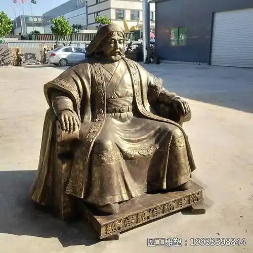 成吉思汗雕塑像 蒙古英雄人物雕塑_铁木真_部落_天骄