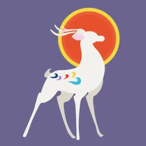 卡通九色鹿简笔画