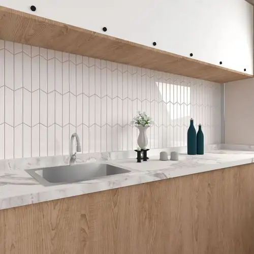 骏安博厨房瓷砖 内墙砖 墙砖现代简约北欧面包砖 网红小白砖