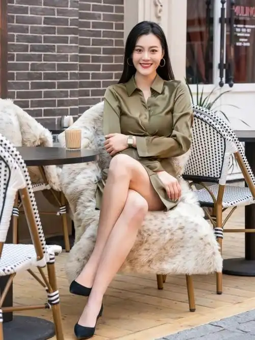 都市丽人写真,敲温柔又高级的牛油果色系_腾讯新闻