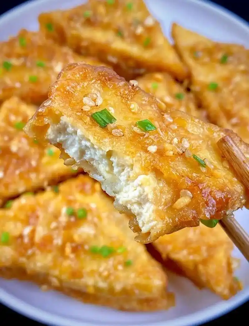 炸三角豆腐 我妈尝了一口,让我原地开店!