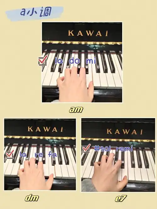 学前教育钢琴即兴伴奏基础常用和弦小调式