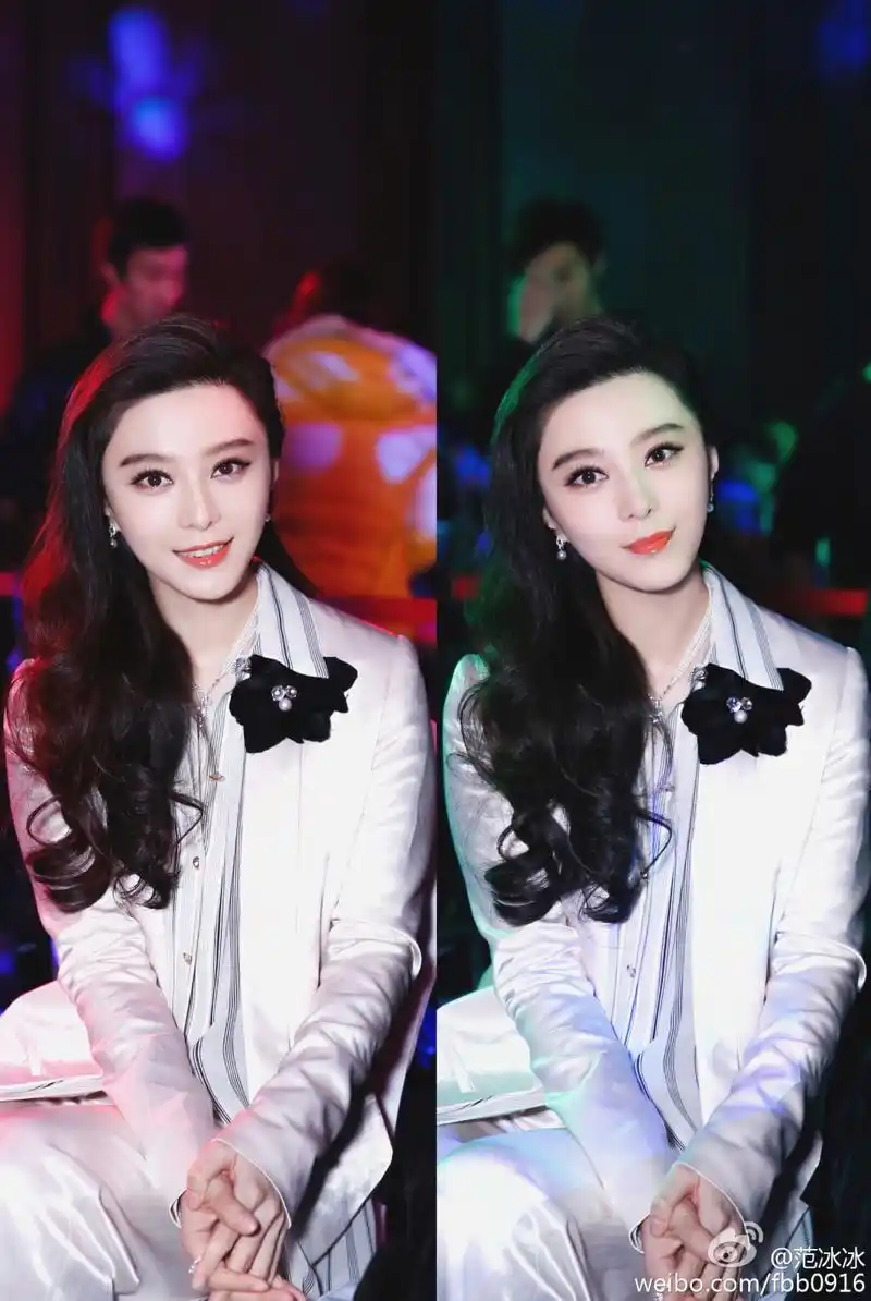 范冰冰白色西服套装霸气干练