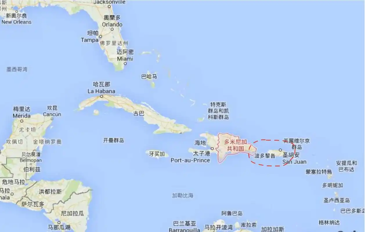 波多黎各的地理位置当地时间6月11日,被部分当地人称作"地球上最后