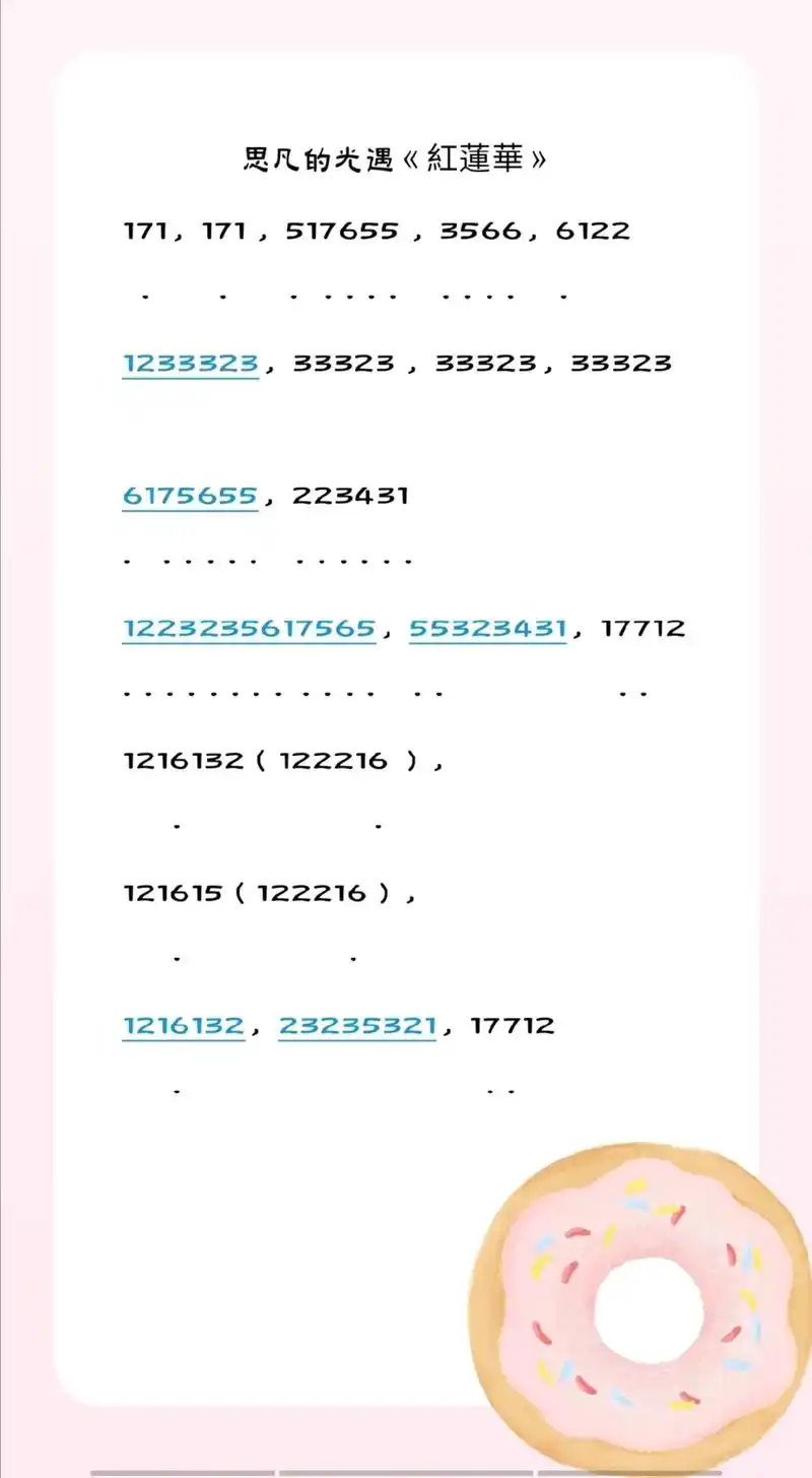 《紅蓮華》简谱#光遇日常  #光遇 #光遇琴谱  - 抖音