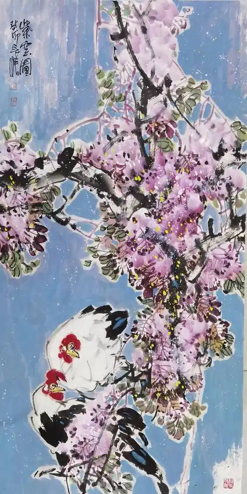 时代先锋 一当代著名花鸟画家陈长清先生中国画作品欣赏