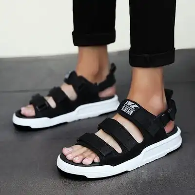 男童凉鞋滩鞋中大小学生防滑软底男孩胖脚青少年凉鞋