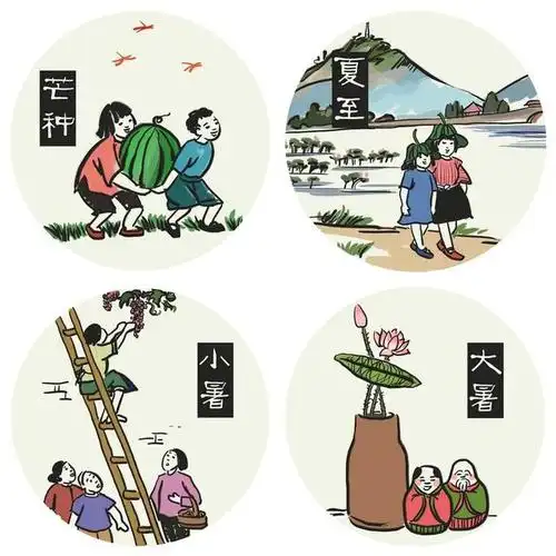 罕见的丰子恺二十四节气画,太有趣了!